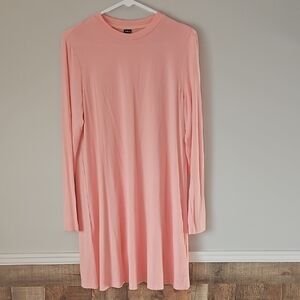 SHEIN Soft Pink Long Sleeve Dress